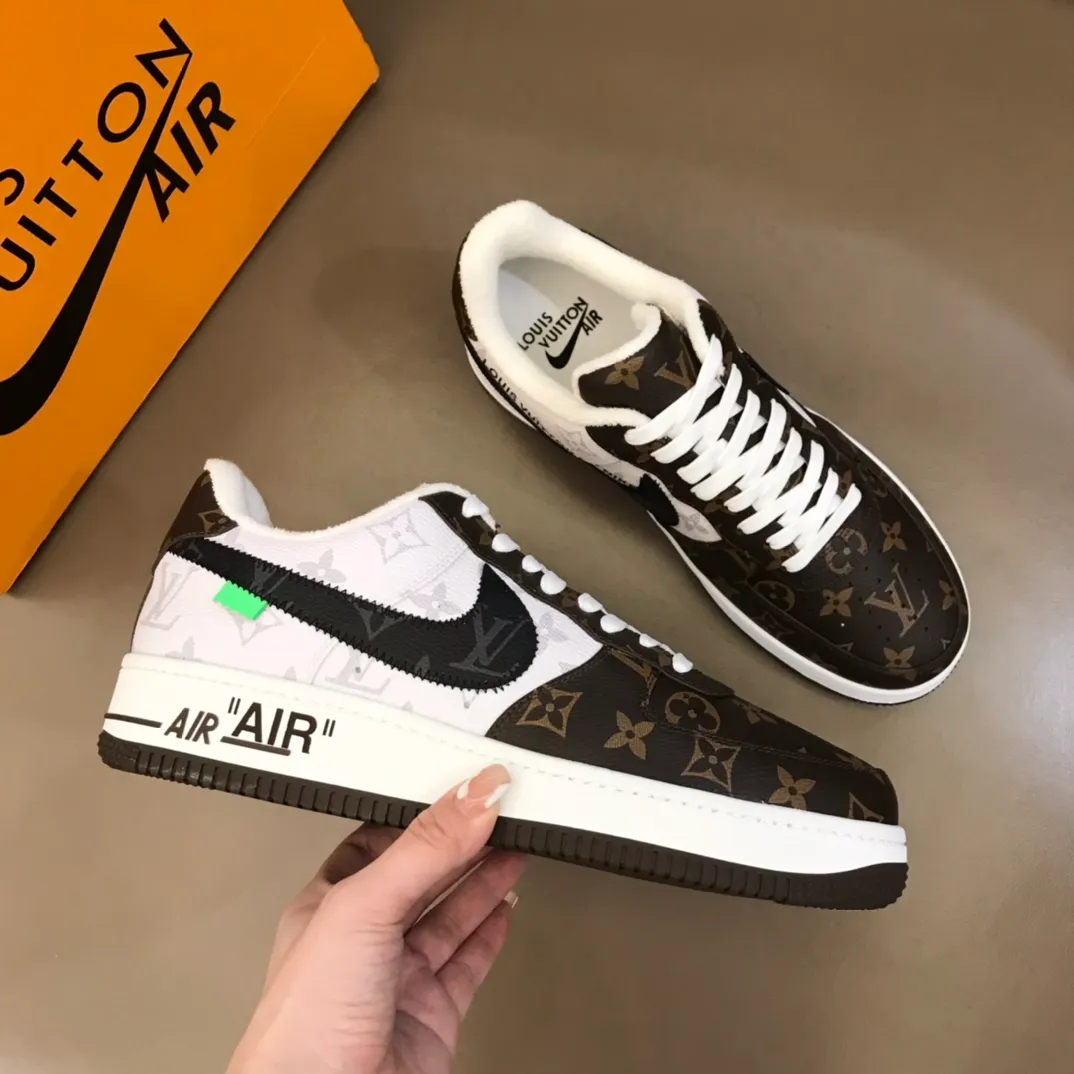 Men's shoes 💰p420 "*OUIS *UITTO*" x OFF-WHITE x Nike tripartite collaboration! Trendy and cool men's casual sports shoes with unrivaled color matching. The design idea basically continues the style of THE TEN. The Swoosh line and tongue label have a very familiar visual effect and are both fashionable and trendy! A must-have for fashionistas! The effect on your feet is absolutely stunning! (The original drawer packaging accessories are complete) Code number 38-45
